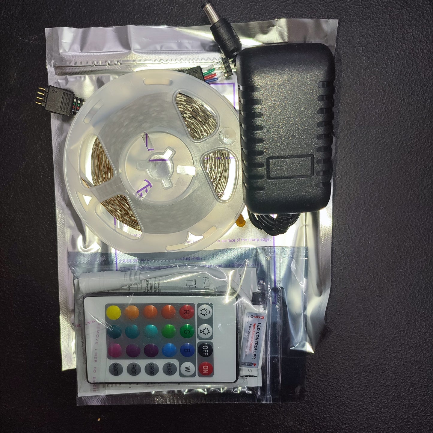 (5ZDYR0)5m - 10m 3528 smd Rgb Led Strip light with Remote Control 12v Power Pl