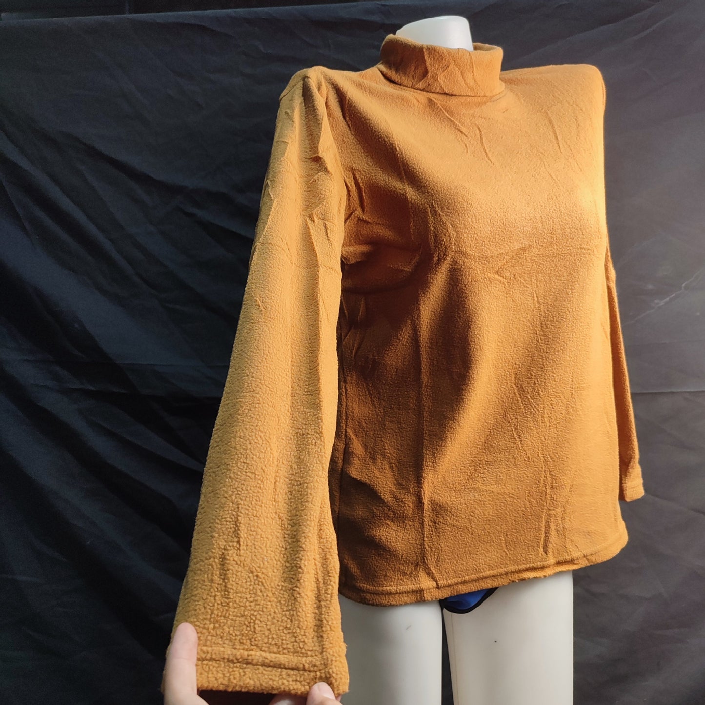 (SOAVP5)Autumn New Korean Version Of The High Collar Solid Color Long