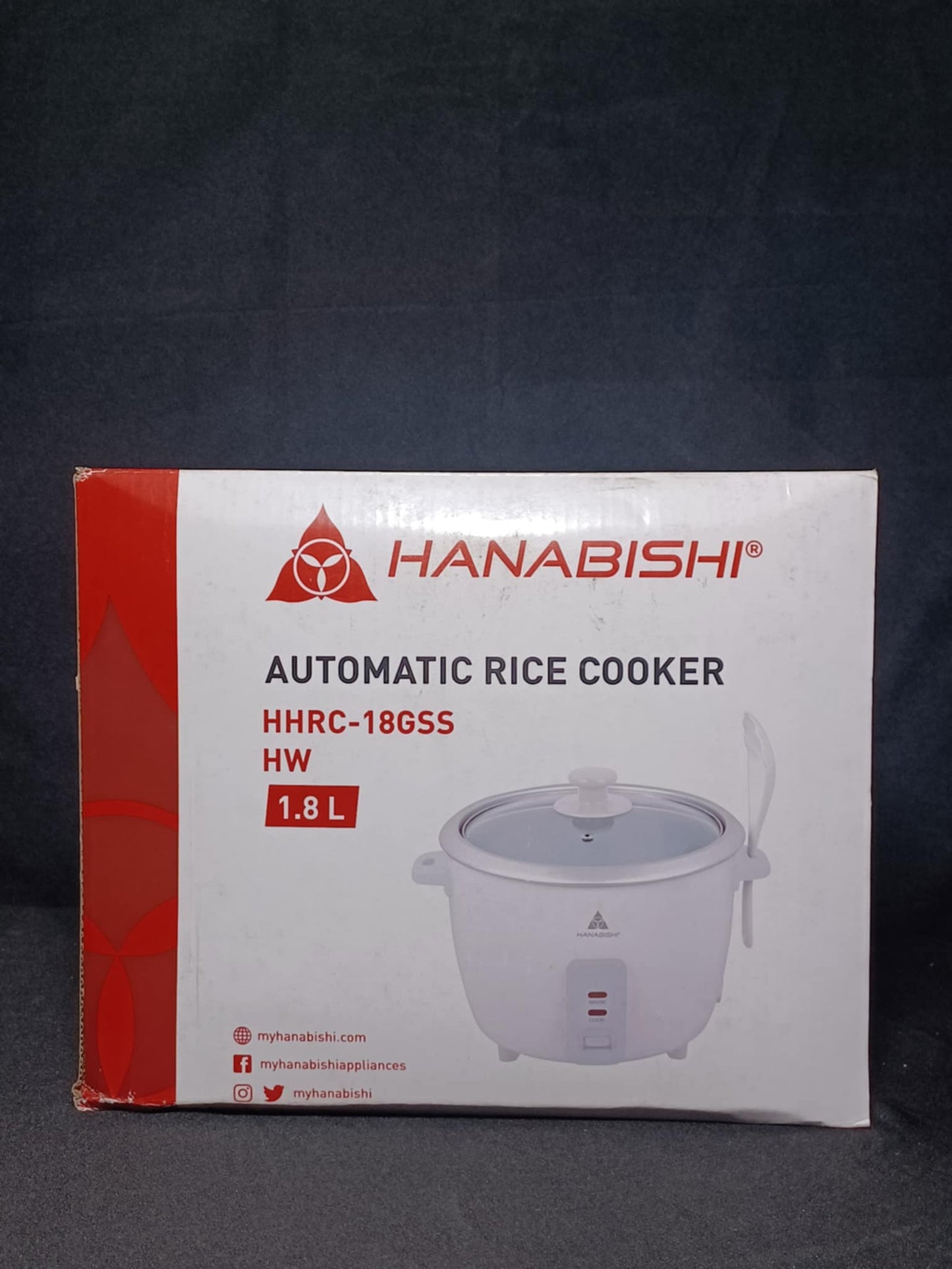 Hanabishi Automatic Rice Cooker 1.8 Liters HHRC-18GSSHW
