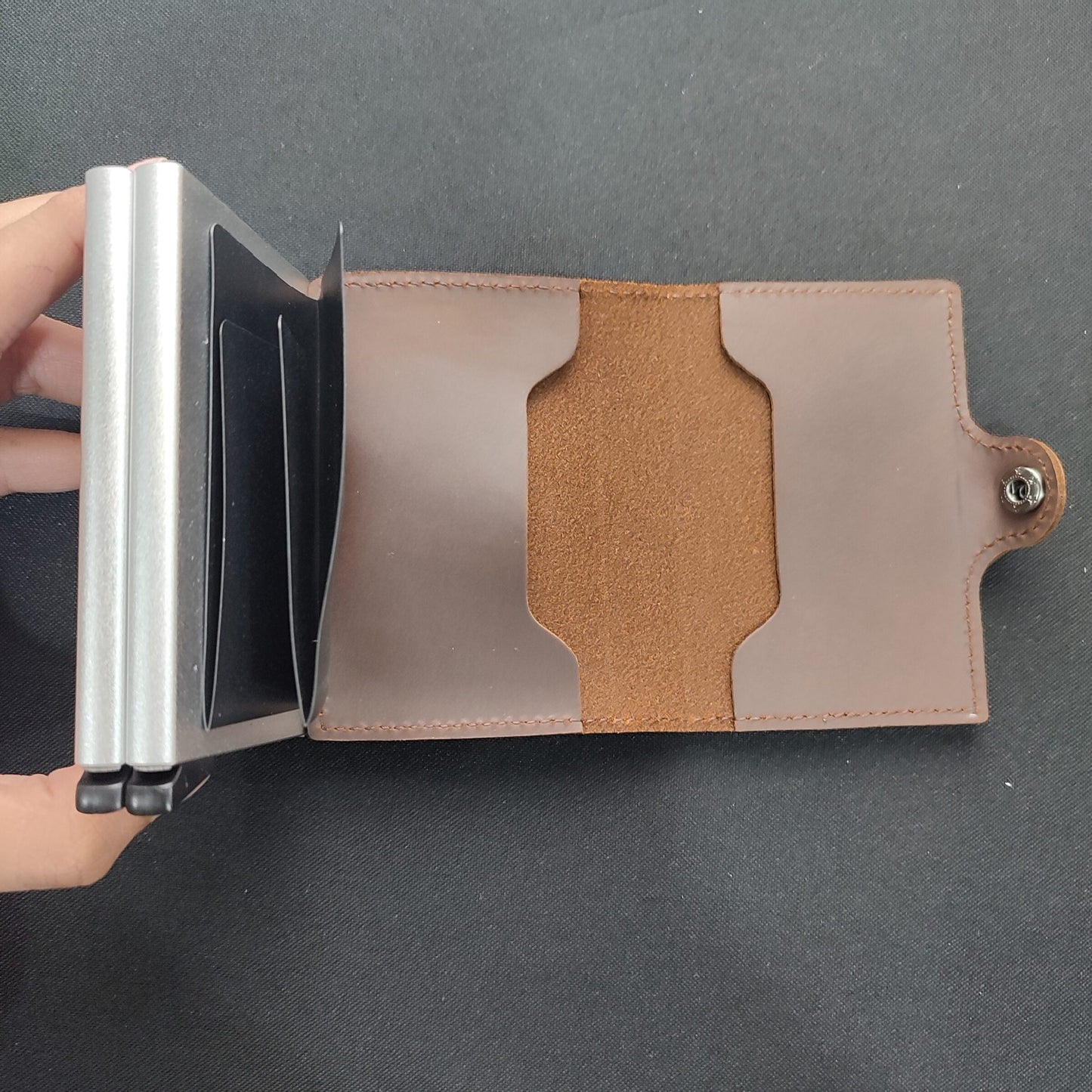 ?? RFID Mini Wallet- Crazy Horse Dark Brown