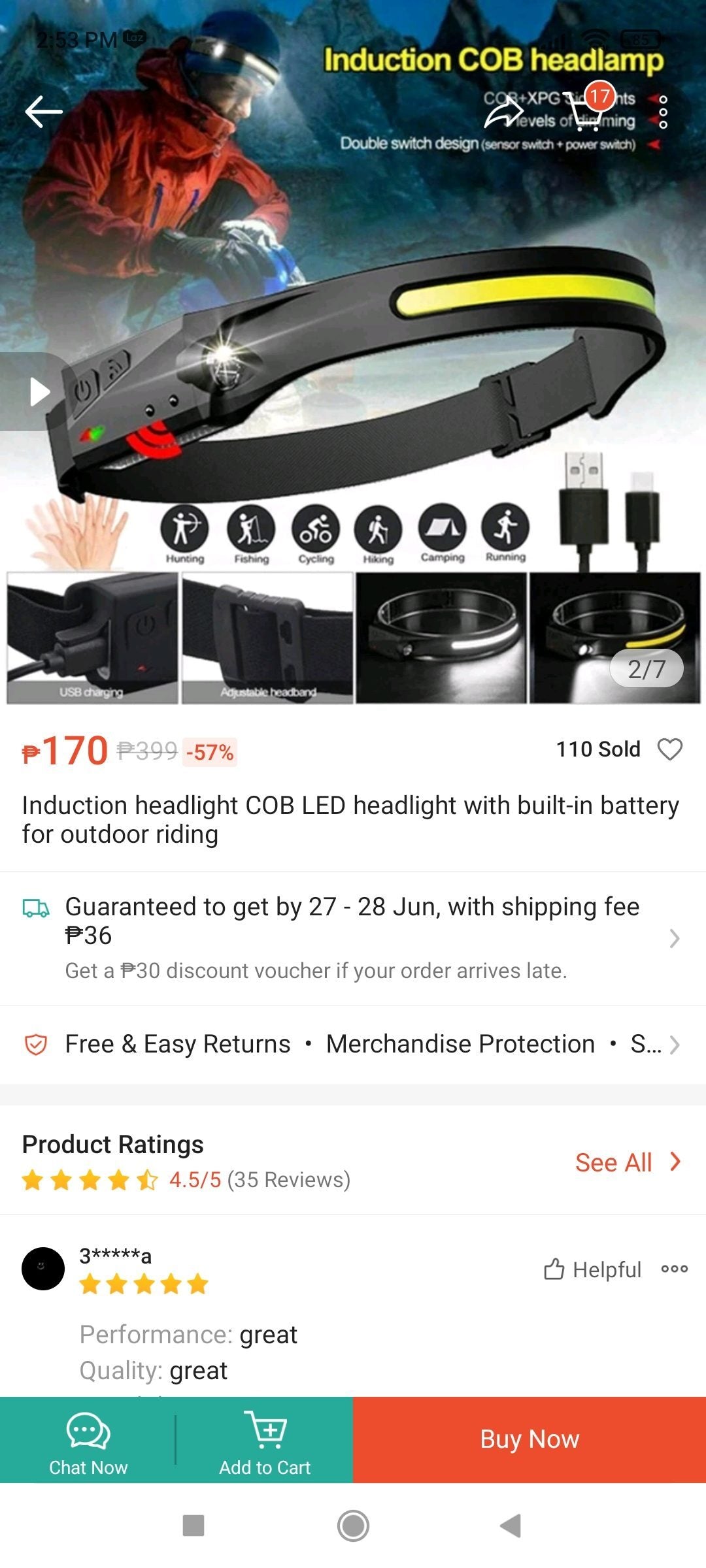 5DT03 All Perspectives Induction Headlamp