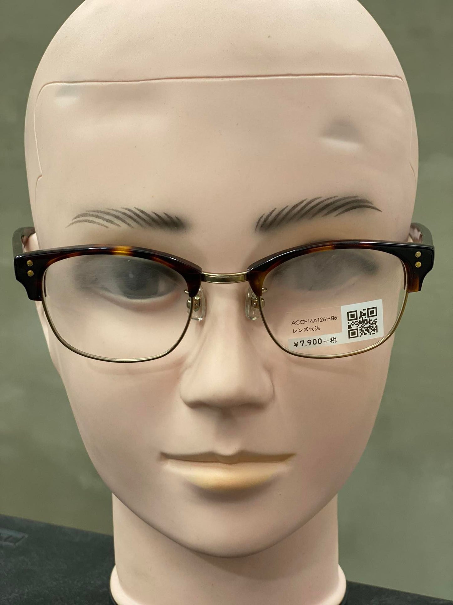 Plastic/Metal Frame JINS Black/Orange (ACCF14A126H86) Eyeglass