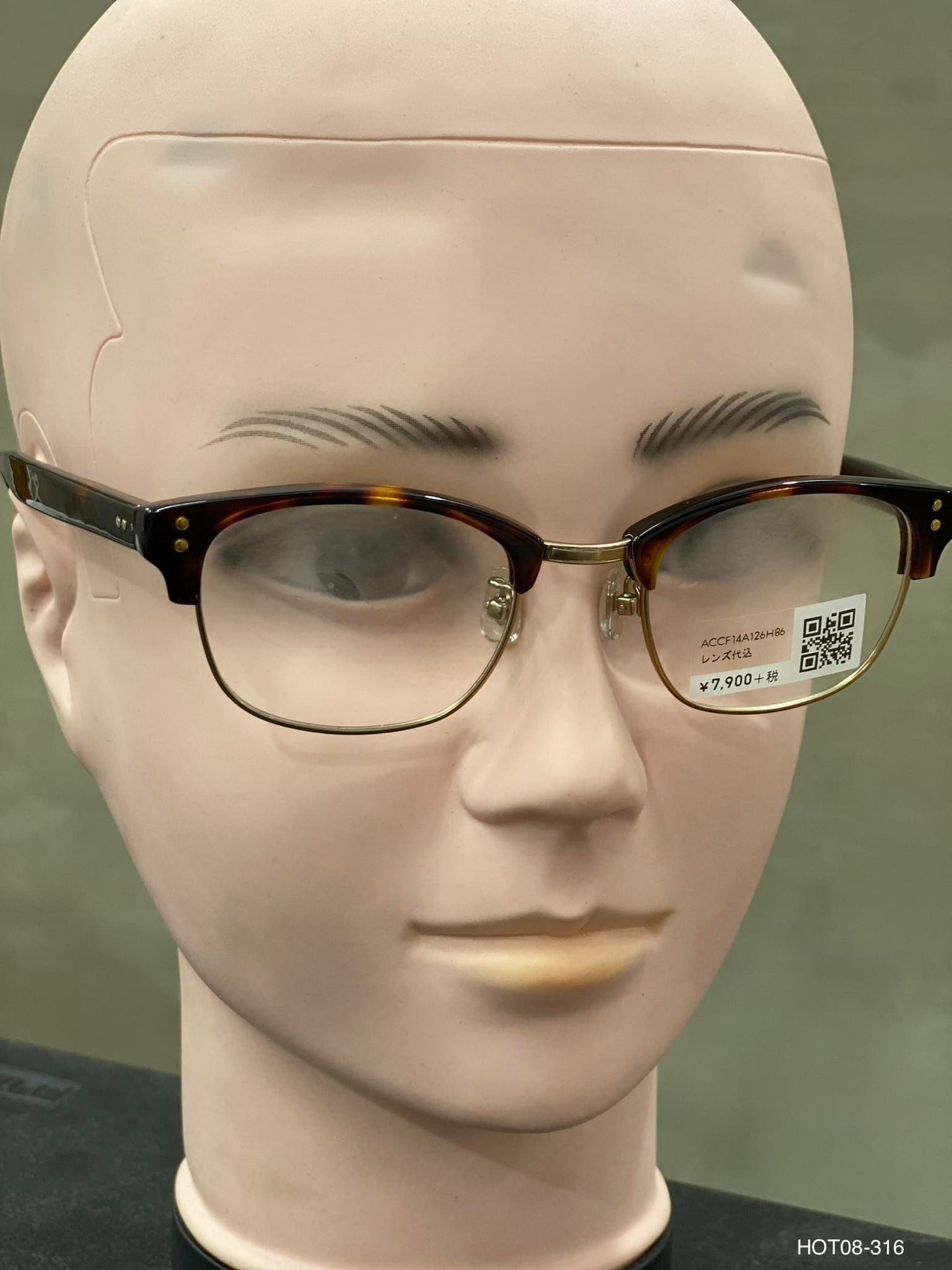 Plastic/Metal Frame JINS Black/Orange (ACCF14A126H86) Eyeglass