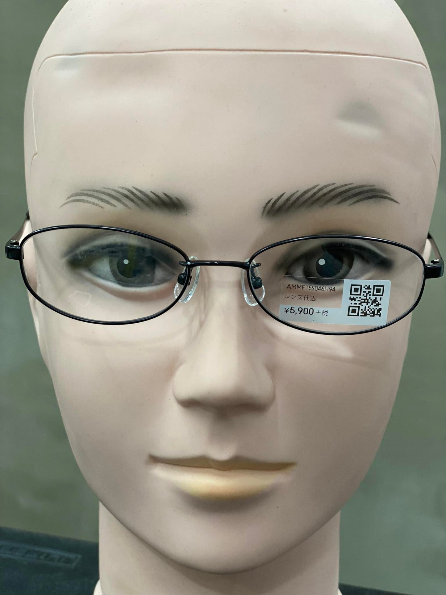Plastic/Metal Frame JINS Glossy Black (AMMF15S046H94) Eyeglass