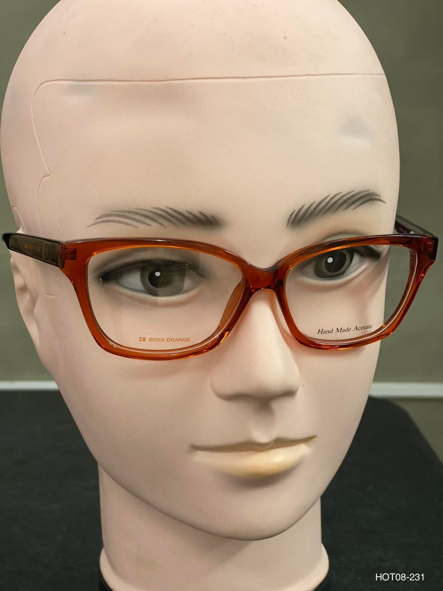 Plastic Frame BOSS ORANGE Orange/Black (B0 0008 SNB) Eyeglass