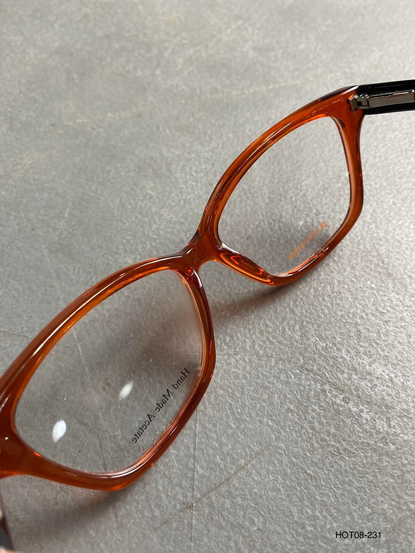 Plastic Frame BOSS ORANGE Orange/Black (B0 0008 SNB) Eyeglass