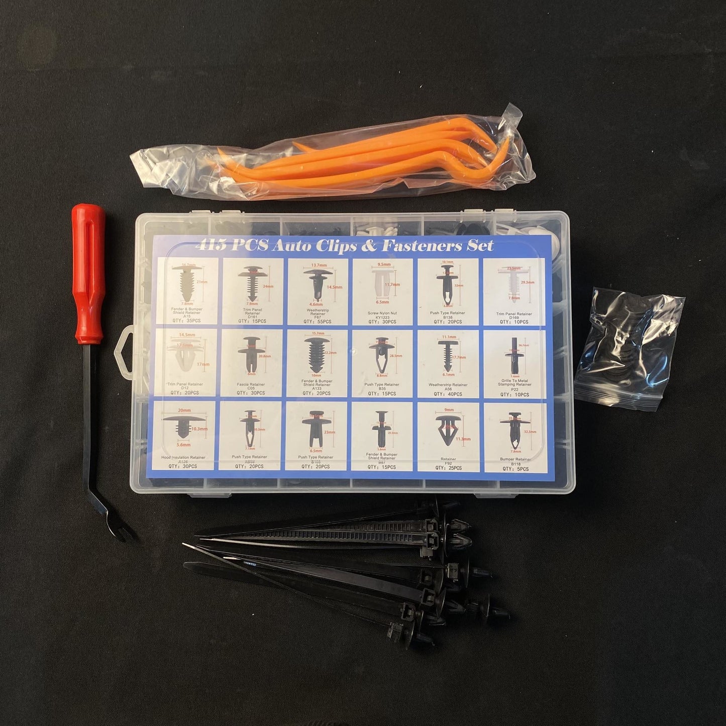 Car Retainer Clips Plastic Fastener Kit 450 Set