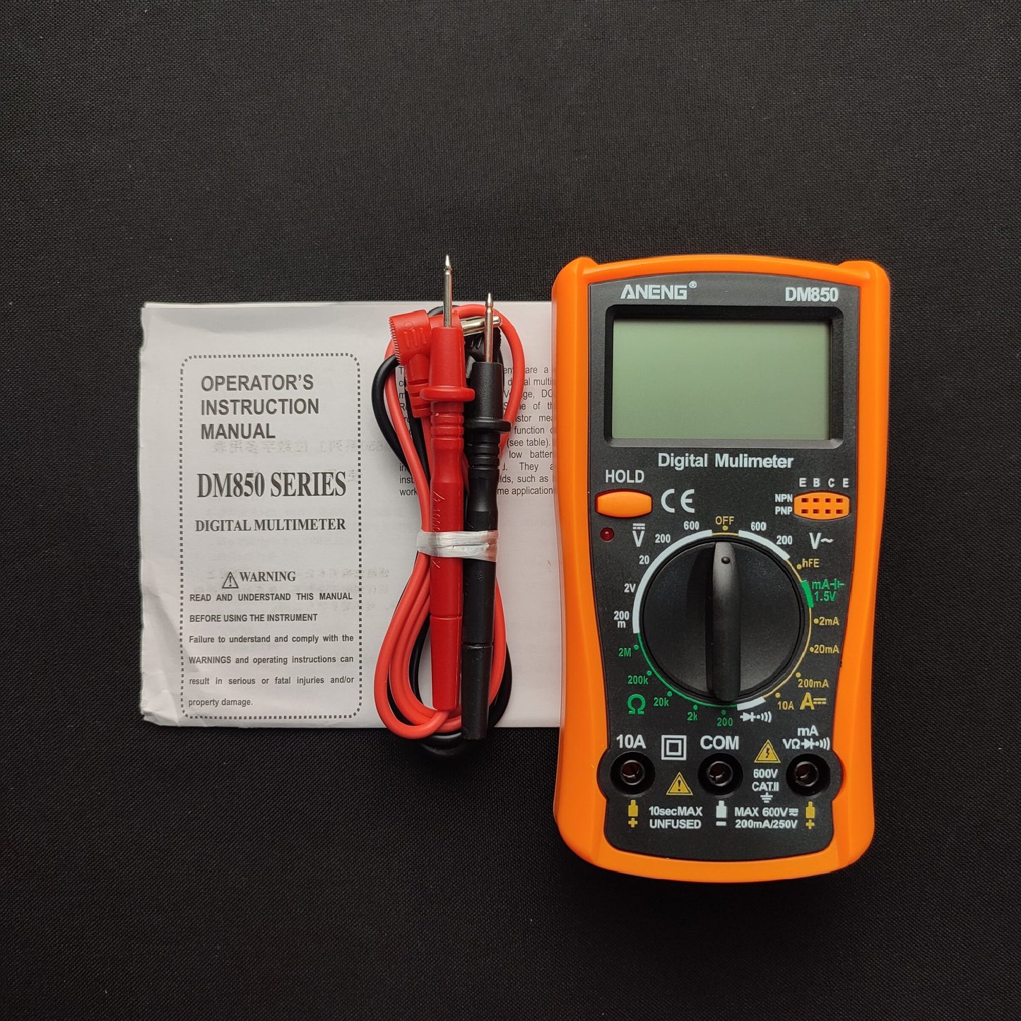 Aneng Digital Multimeter - Yellow with box