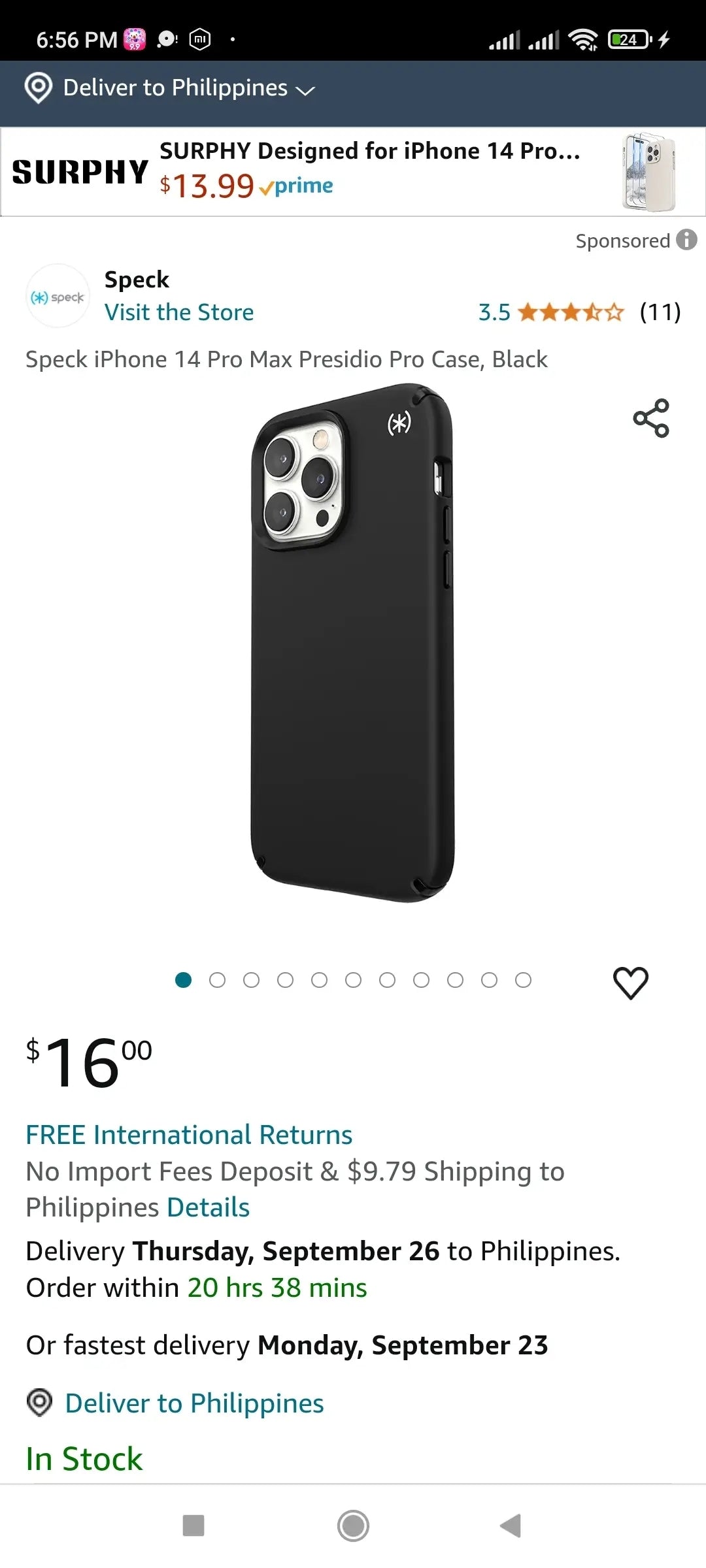 SPECK ( UNIT: IPHONE 13 PRO COLOR: PRESIDIO 2 GRIP GRAY)