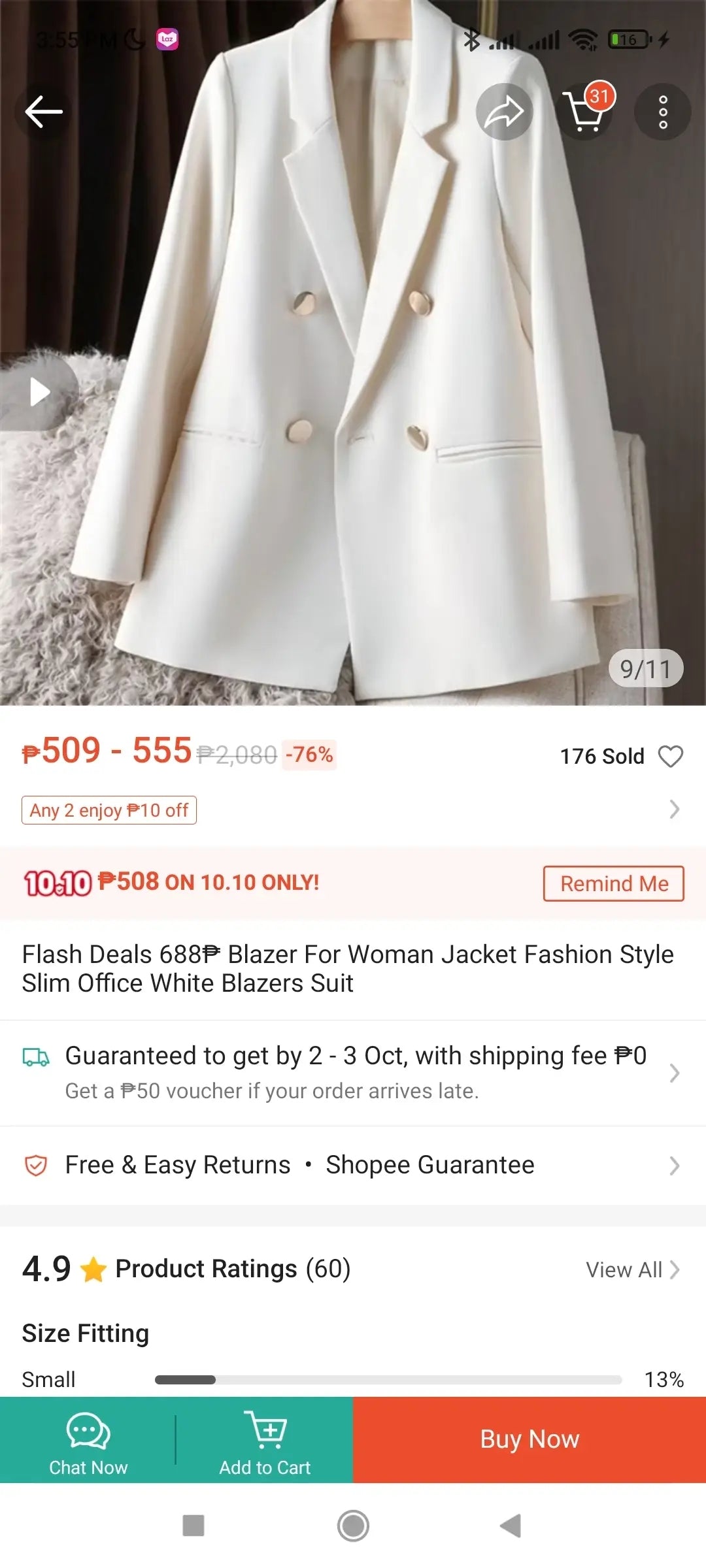 (7UKRCE)Autumn New Korean Version Of The Loose Solid Color Casual Suit
