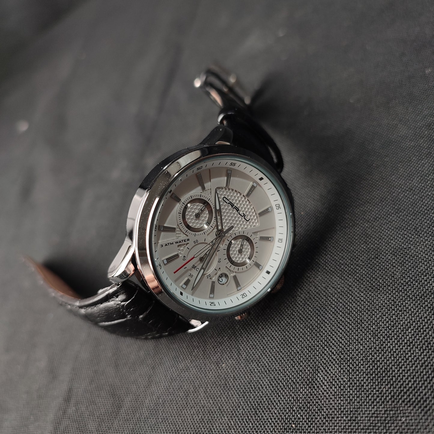 (XHSSX)Men's Watches 30M Waterproof CRRJU Sport Military Army Chronograph Qu
