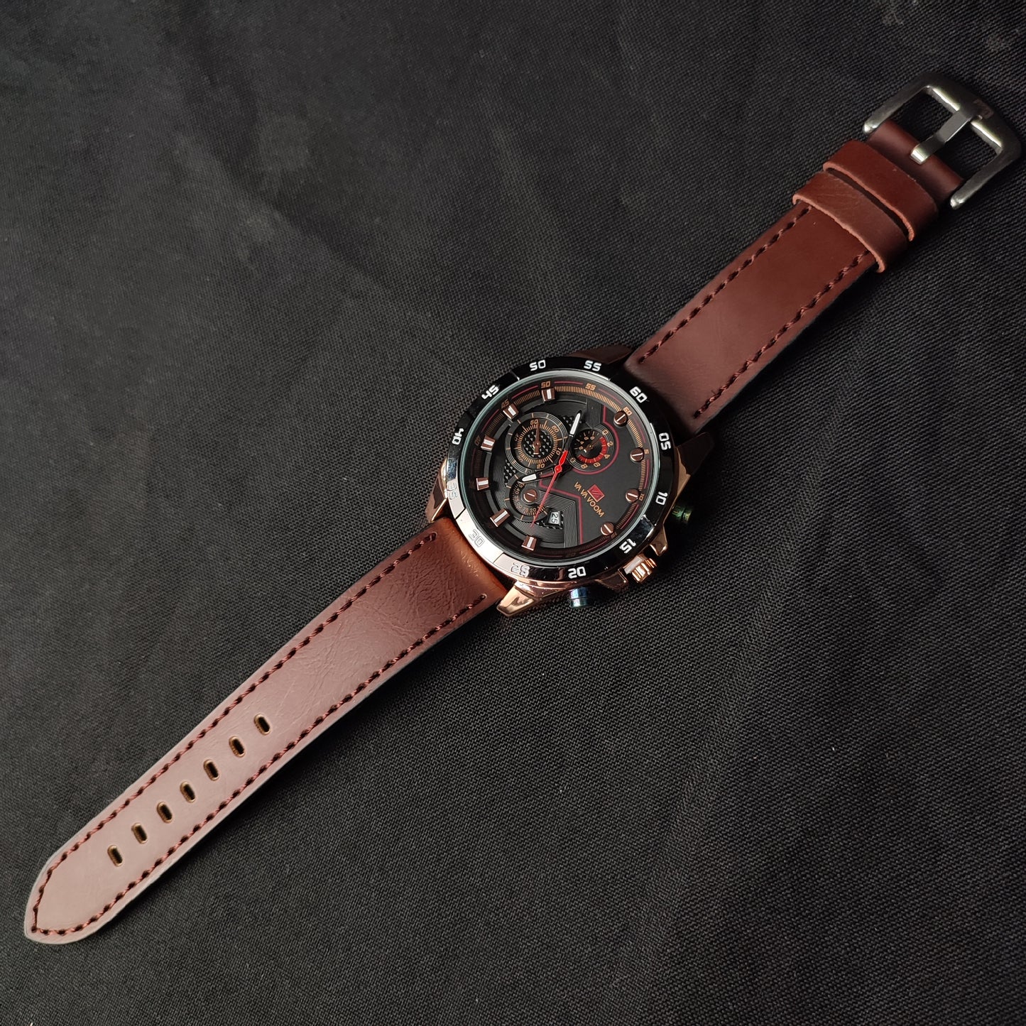 (QHG1Y)Vava VOOM Men 's Watches 100% Original Chronograf Watches Men Quartz A