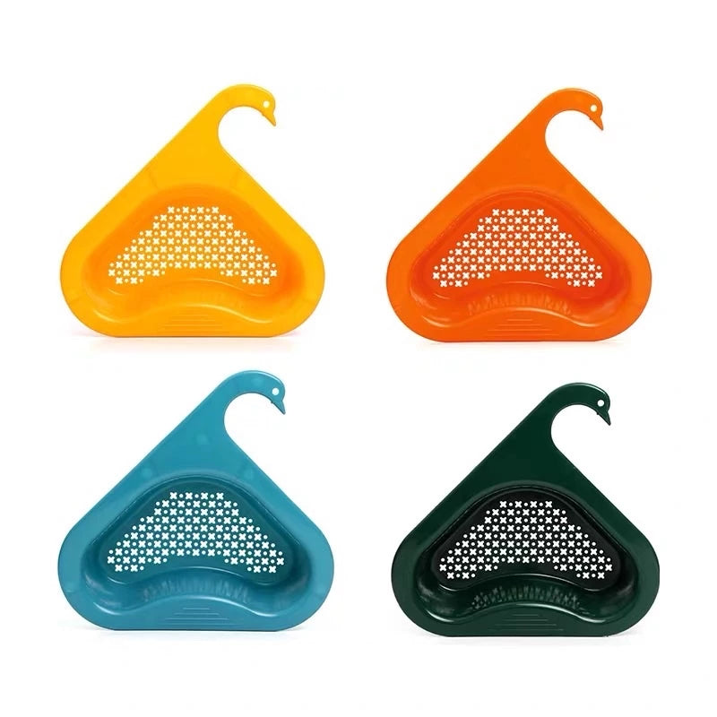 Swan-shaped Drain Basket Kitchen Wash Basin Sink