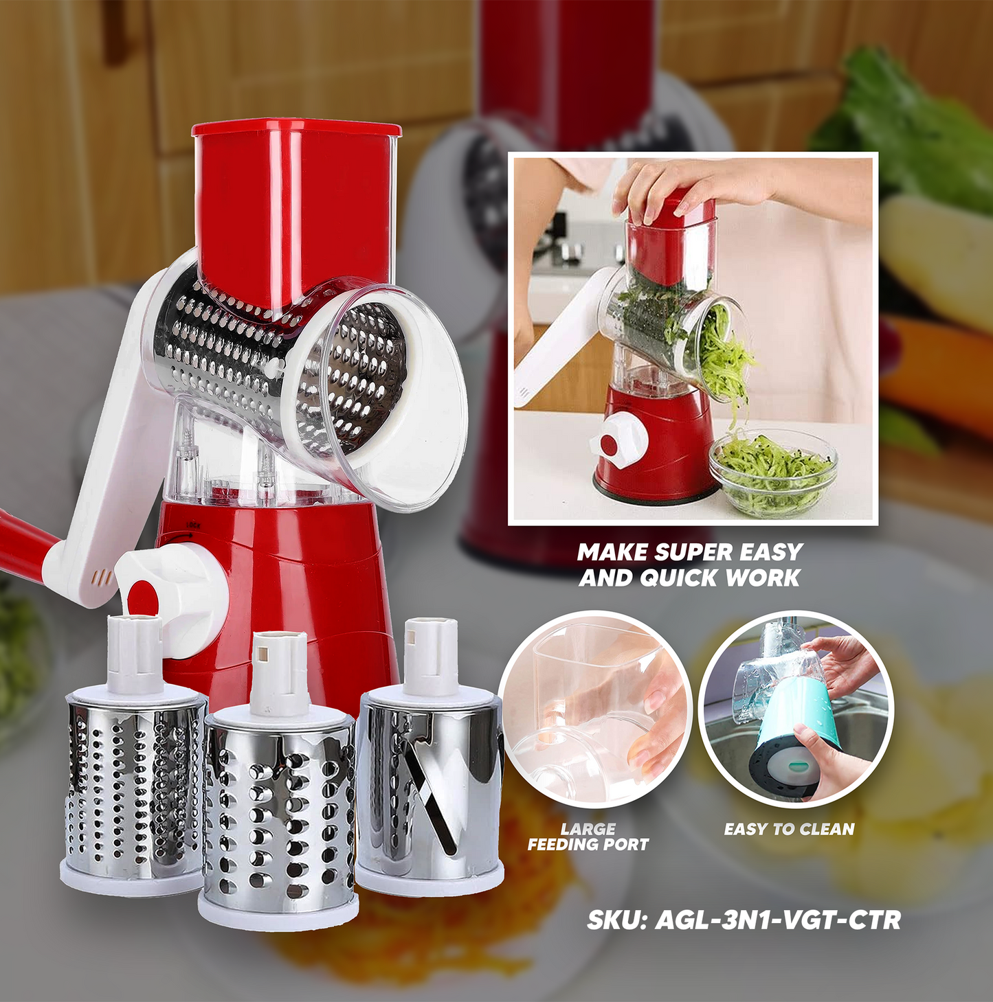 3 in 1 Multifunctional Vegetable Cutter