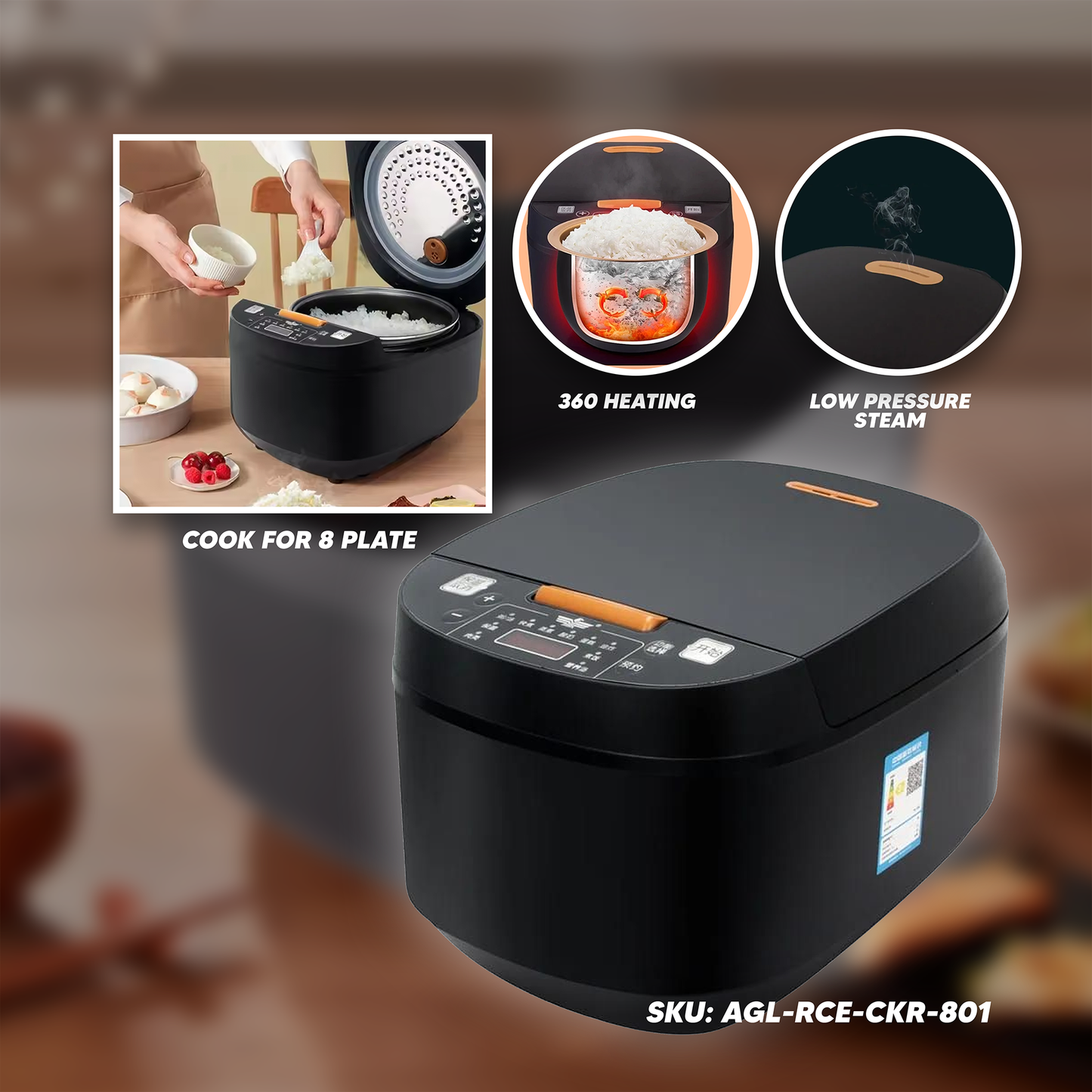 Rice Cooker Multi-Function 5.0L enlarged heating plate automatic switching Non-stick Pan