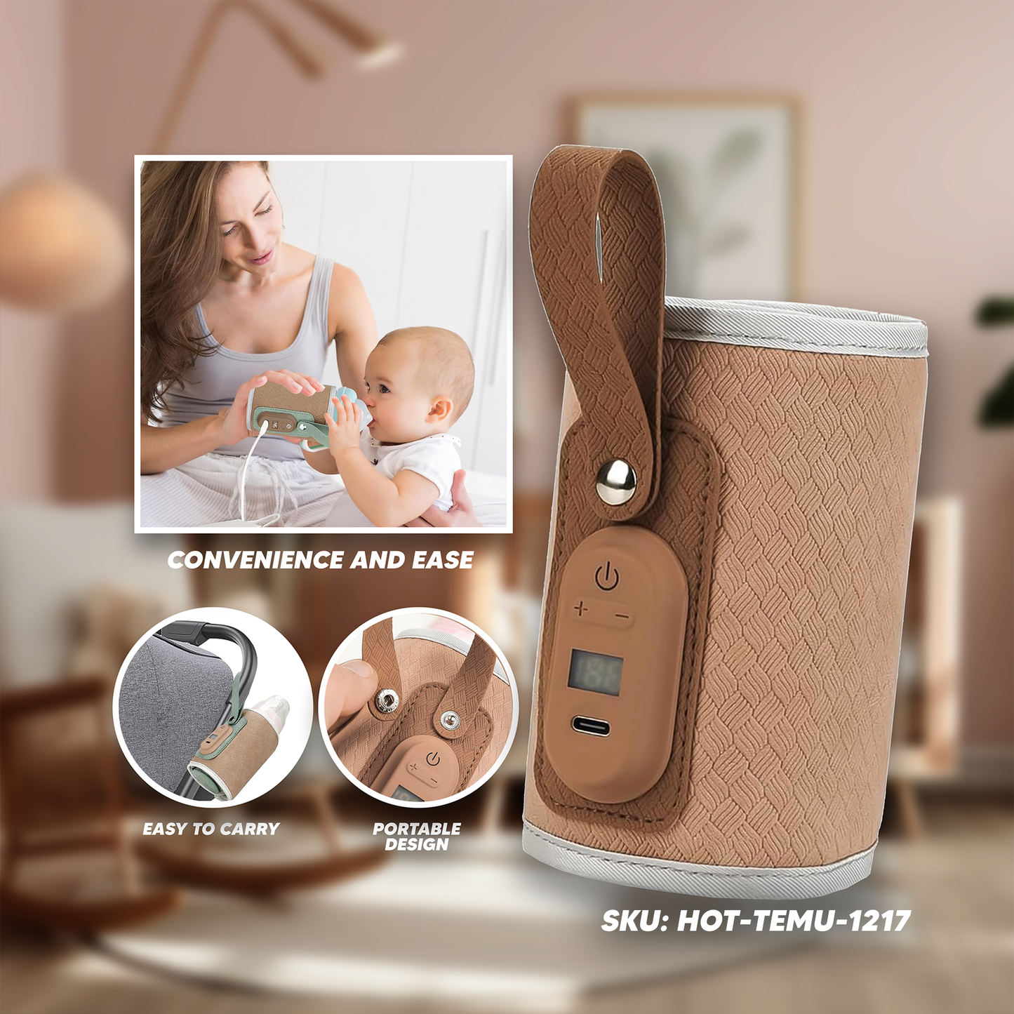 Aboutbaby AB056 Milk bottle Insulation Cover- Apricot