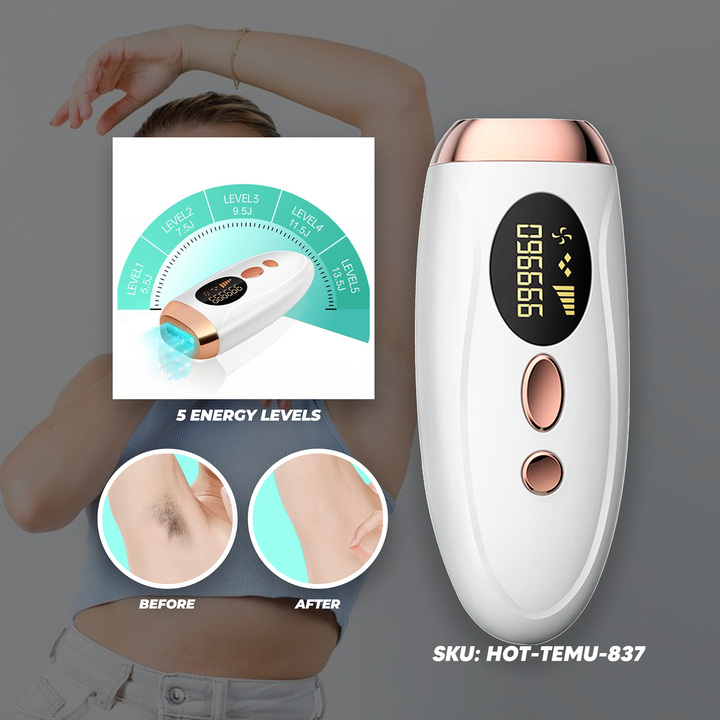 TMY-002 IPL Photon Rejuvenation Hair Removal Apparatus - White