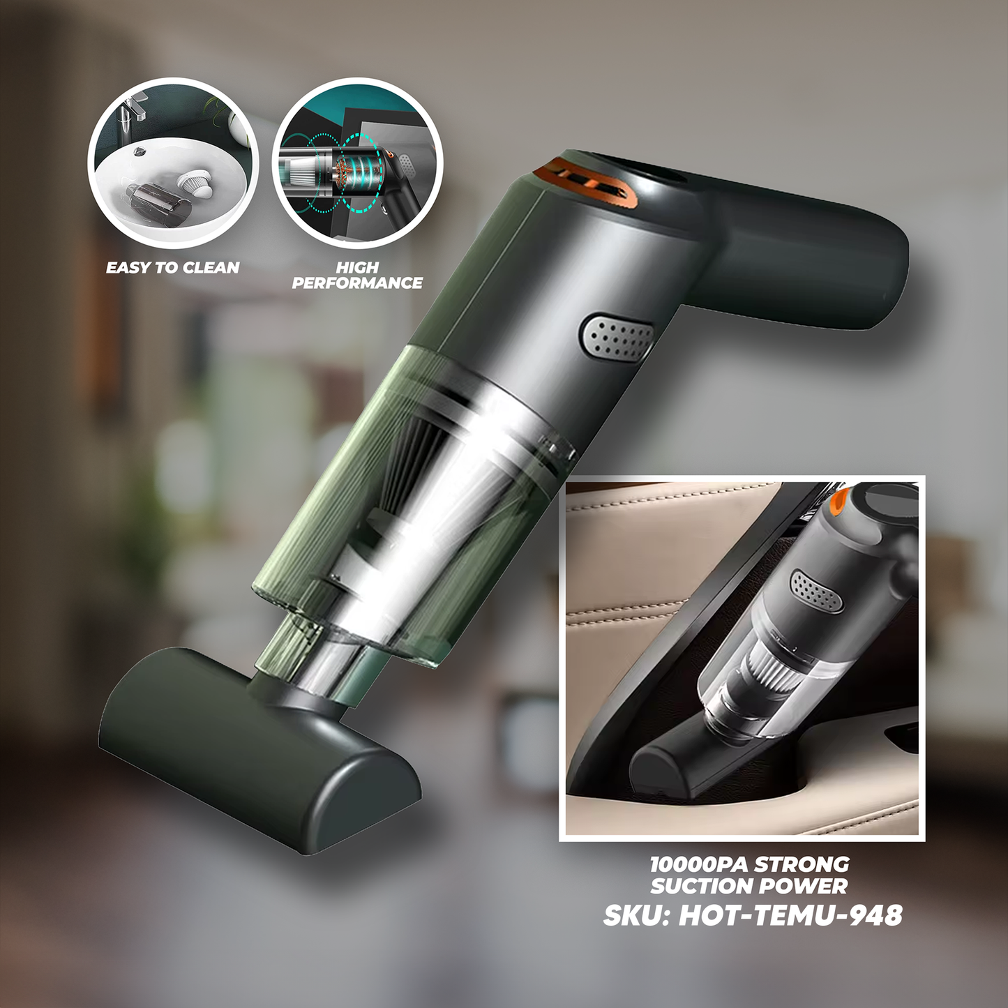 QL-101 Cordless Vacuum Cleaner - Black