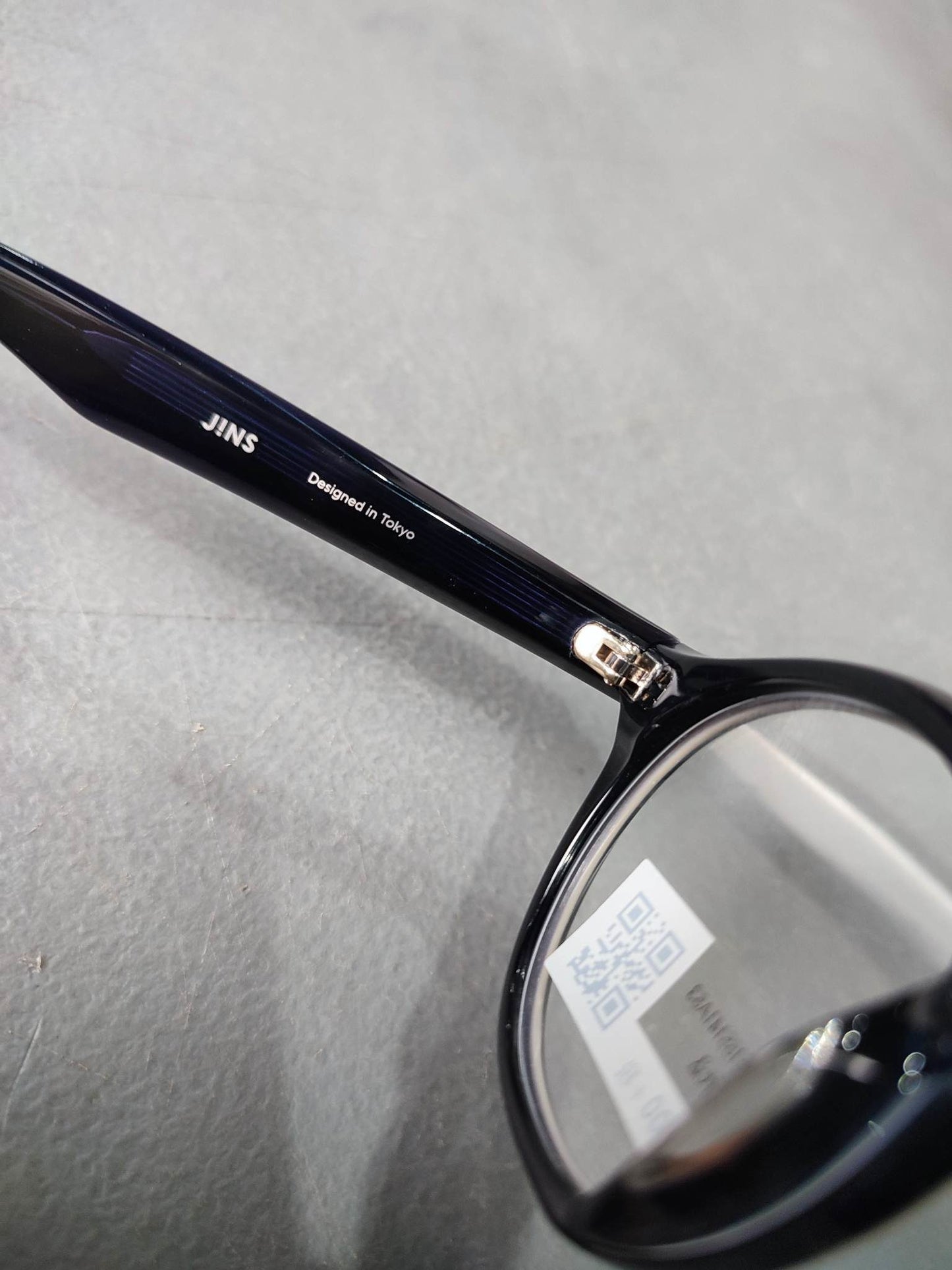 Plastic Frame JINS Matt Black/White (AMCF15S141A53) Eyeglass