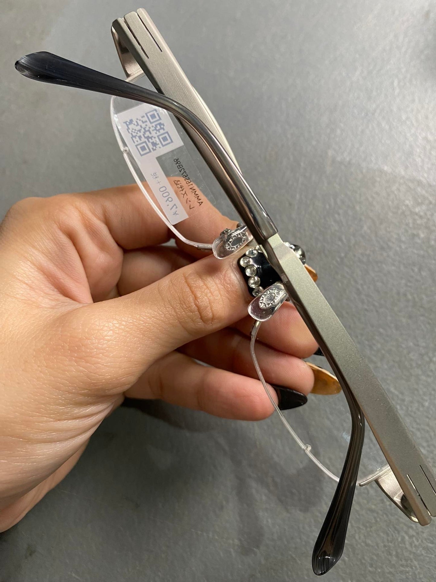 Plastic/Metal Frame JINS Silver (AMMN15S572B96) Eyeglass