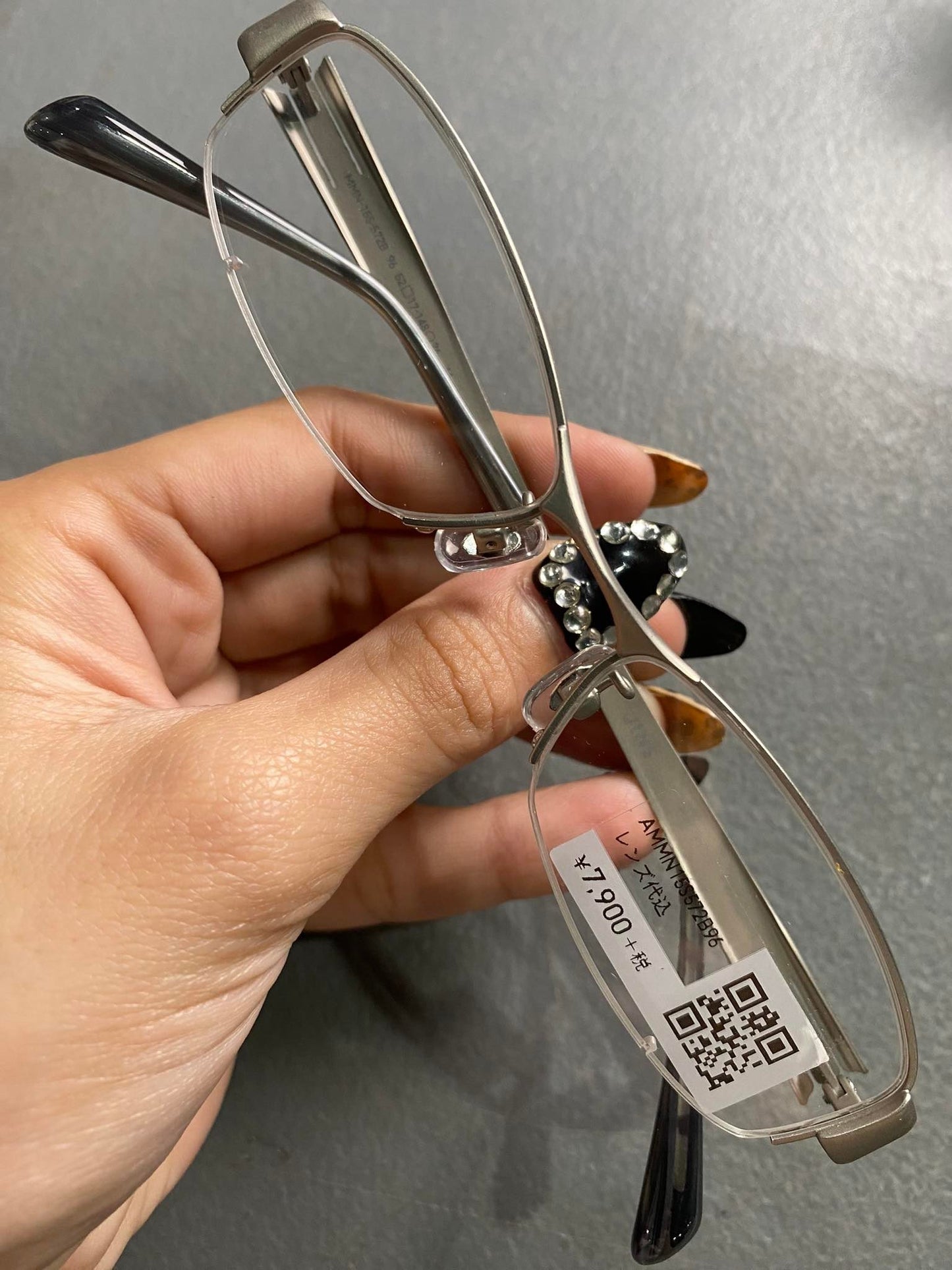 Plastic/Metal Frame JINS Silver (AMMN15S572B96) Eyeglass