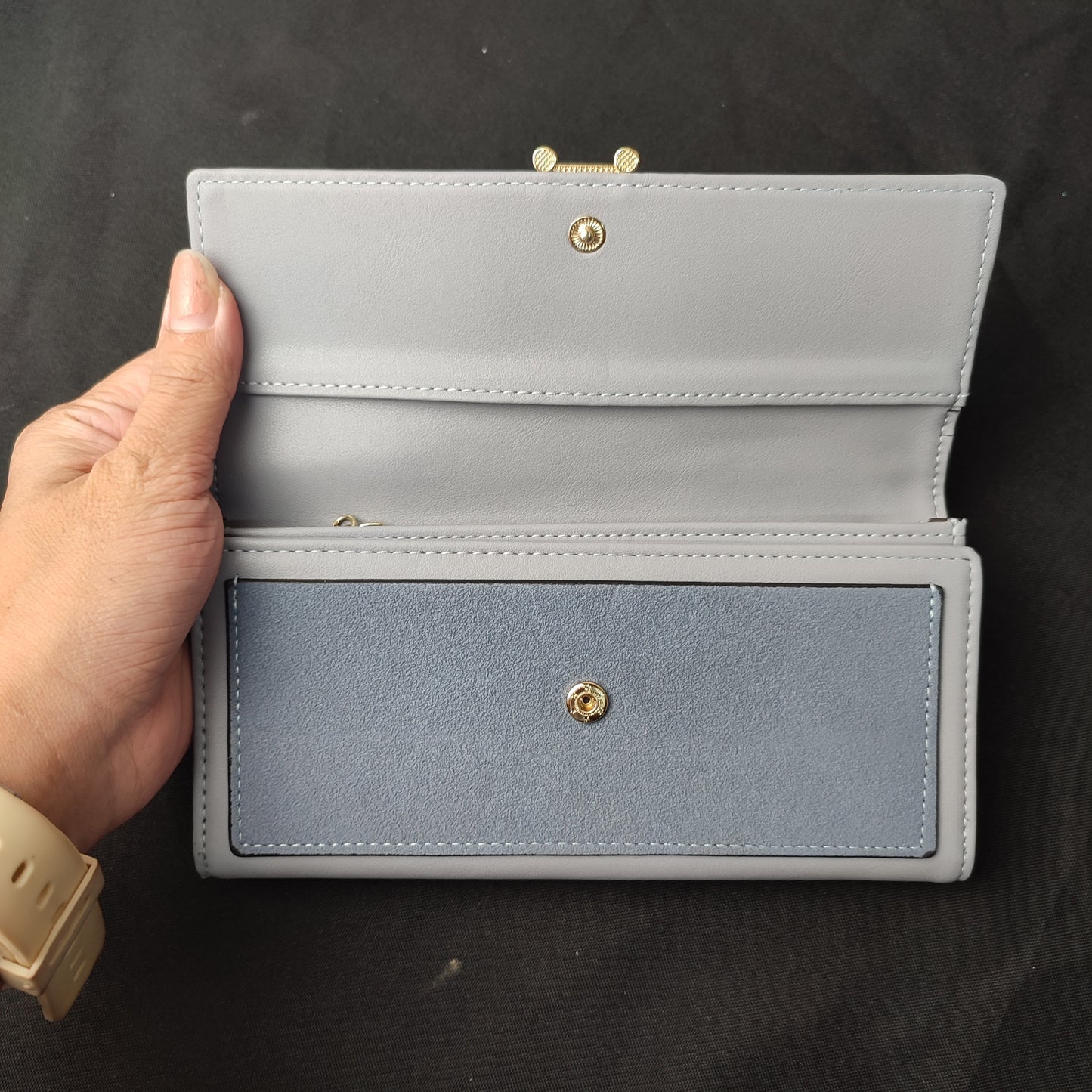 (UDNLSU)?Shipping Jakarat?Women's Wallet Creative Mosaic Large Capacity Matte