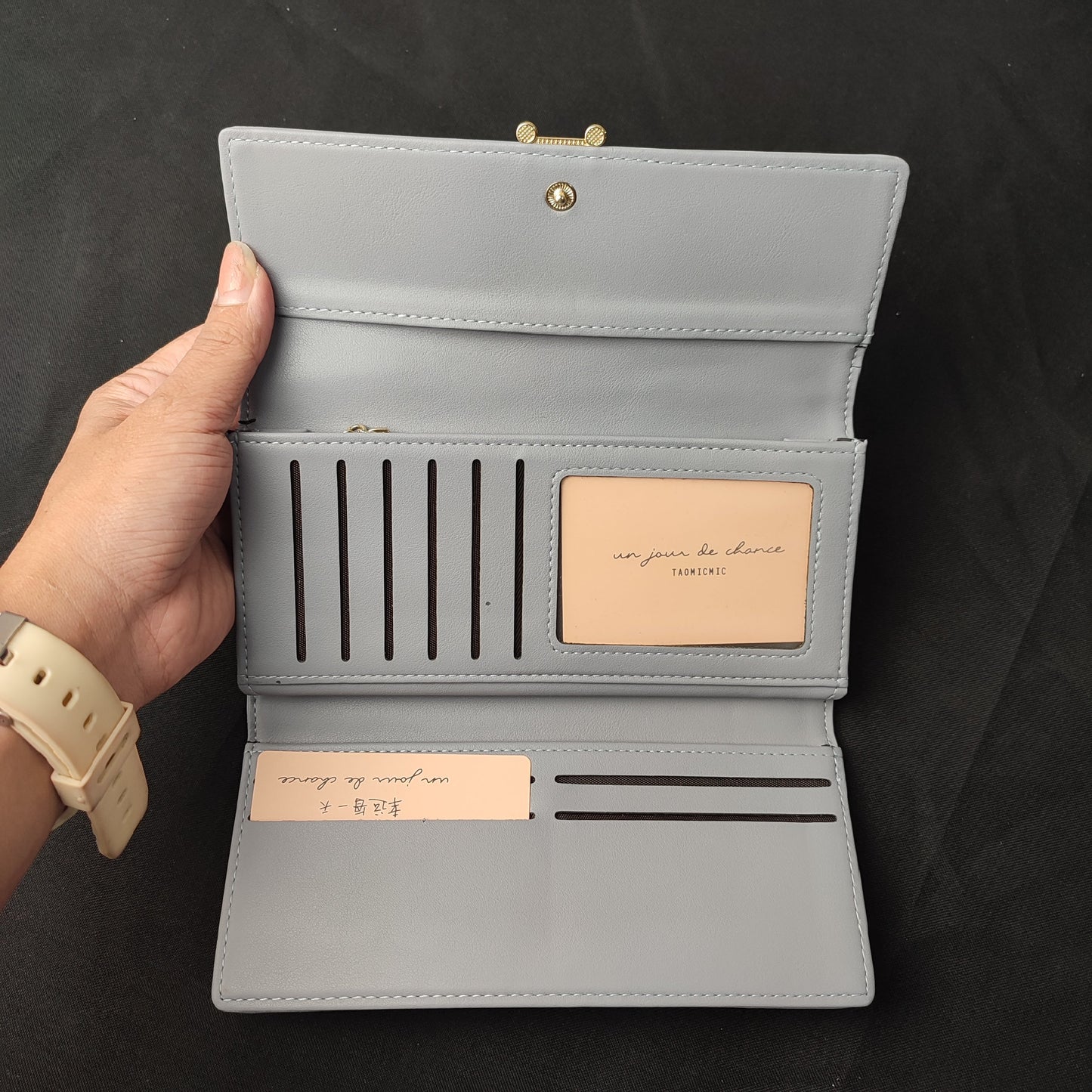 (UDNLSU)?Shipping Jakarat?Women's Wallet Creative Mosaic Large Capacity Matte