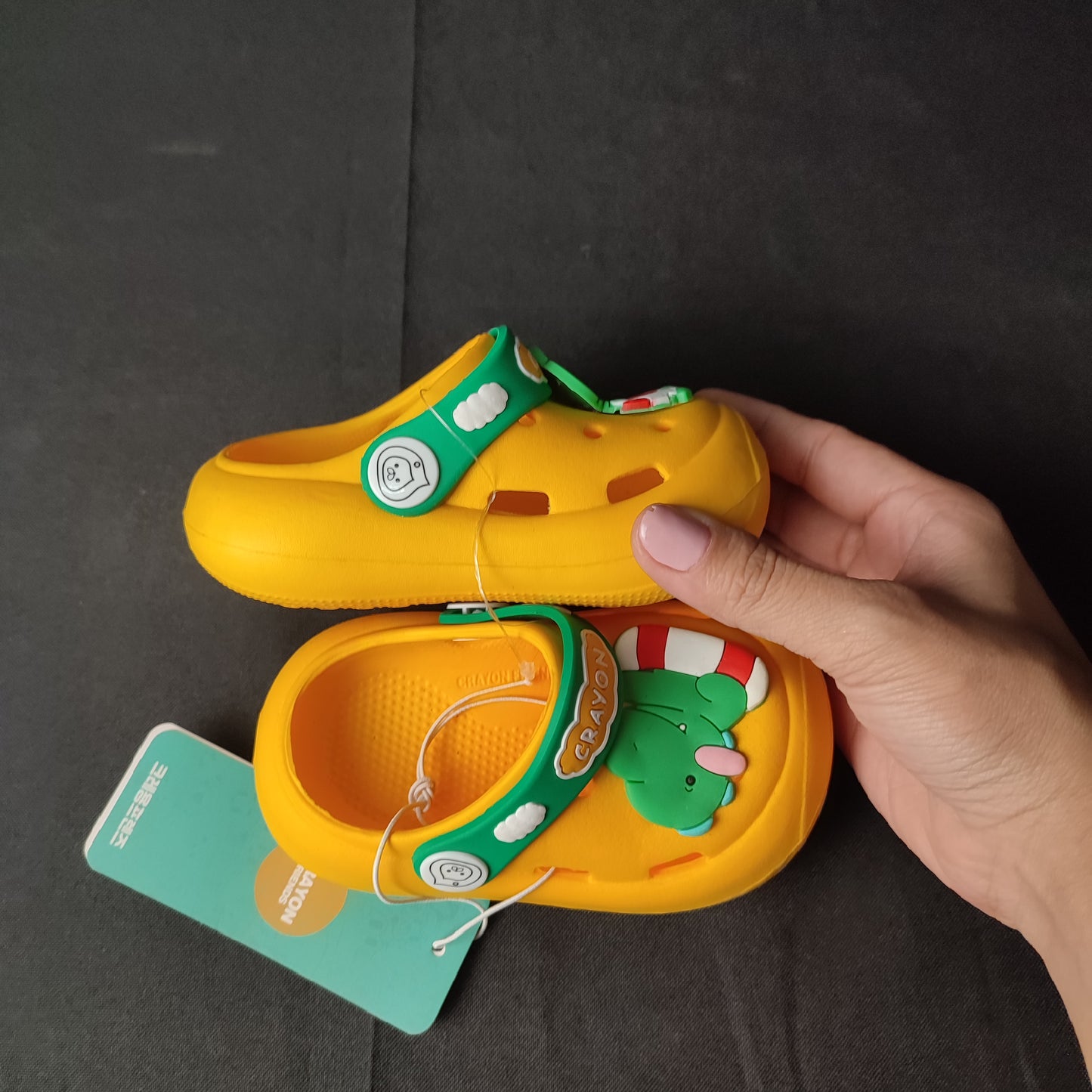 (RGLYZB)1-5 Years Old Kids Dinosaur EVA Sandals Environmental Protection Non-s