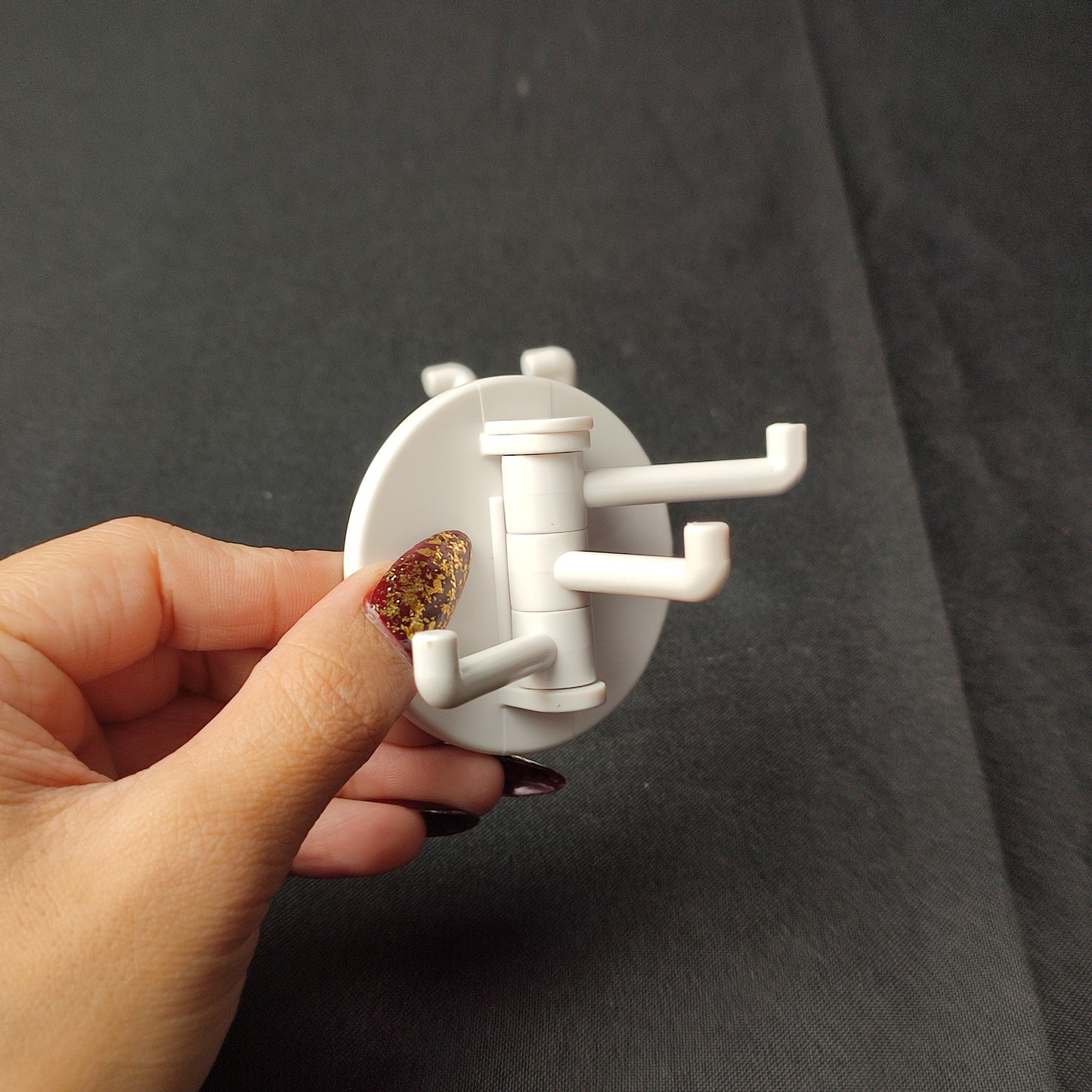 Rotatable Strong Bearing Stick Hook Pack of 2pcs - White
