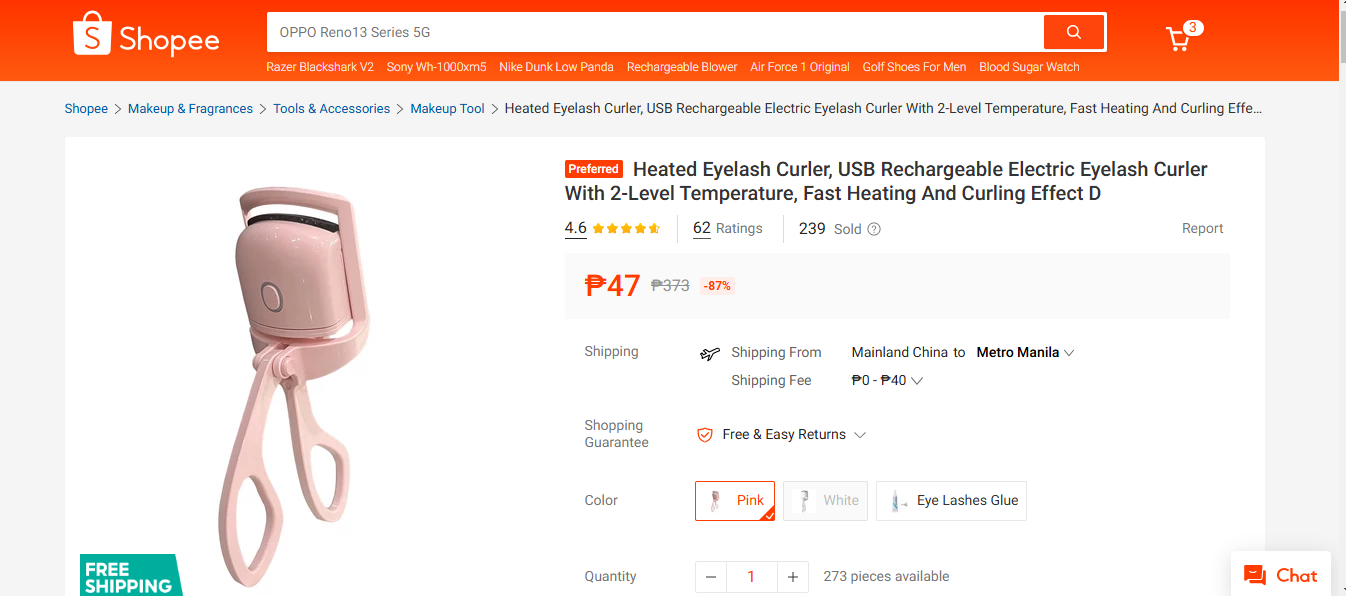 Electric Eyelash Curler HX-708