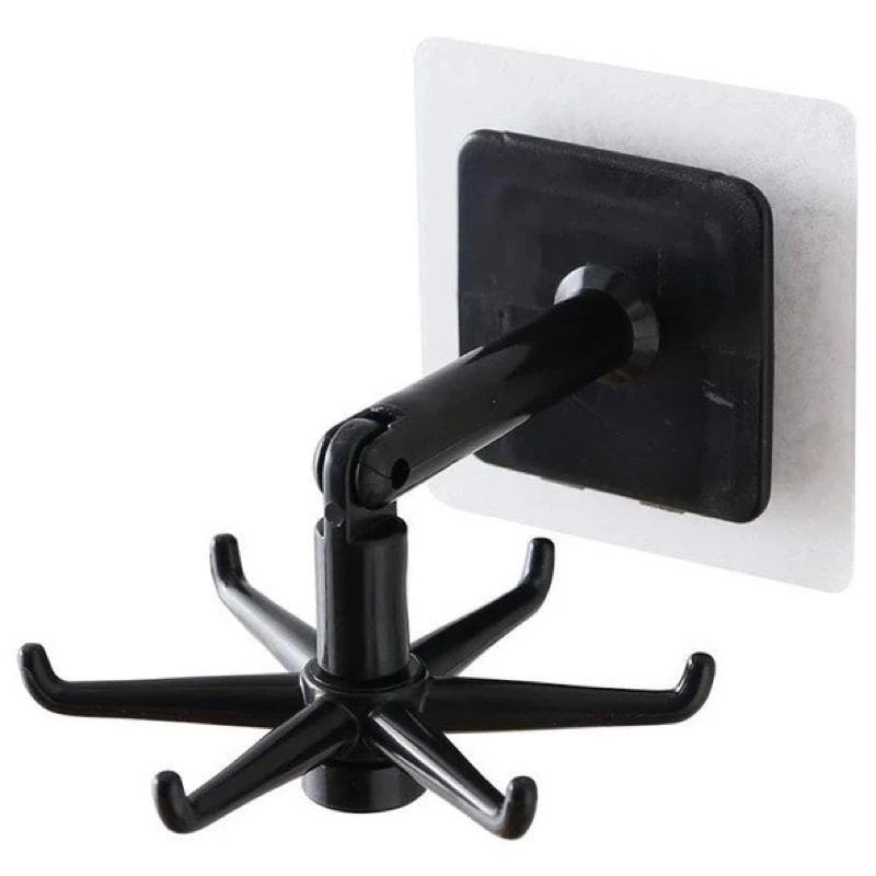 Wall-mounted 6-claw Hook 360 Rotating Hanger