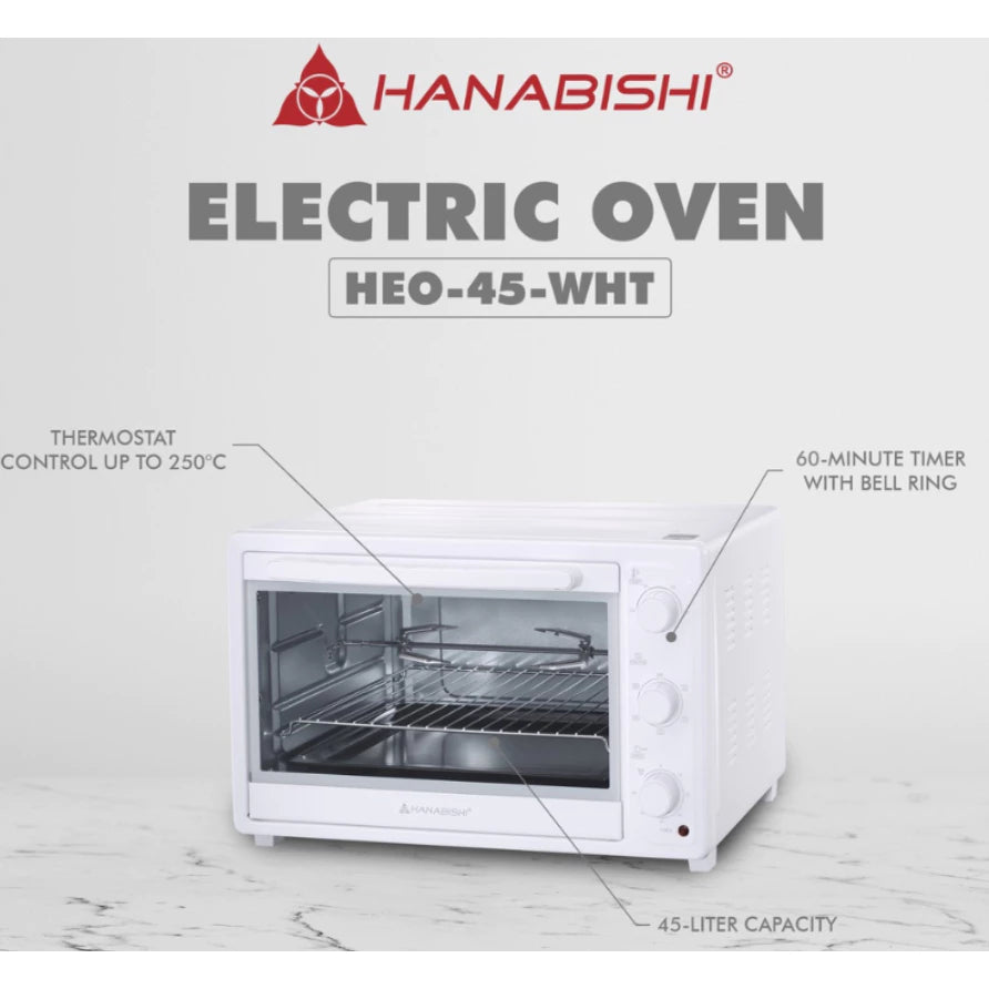Hanabishi Aesthetic Electric Oven 45L White Series HEO45WHT