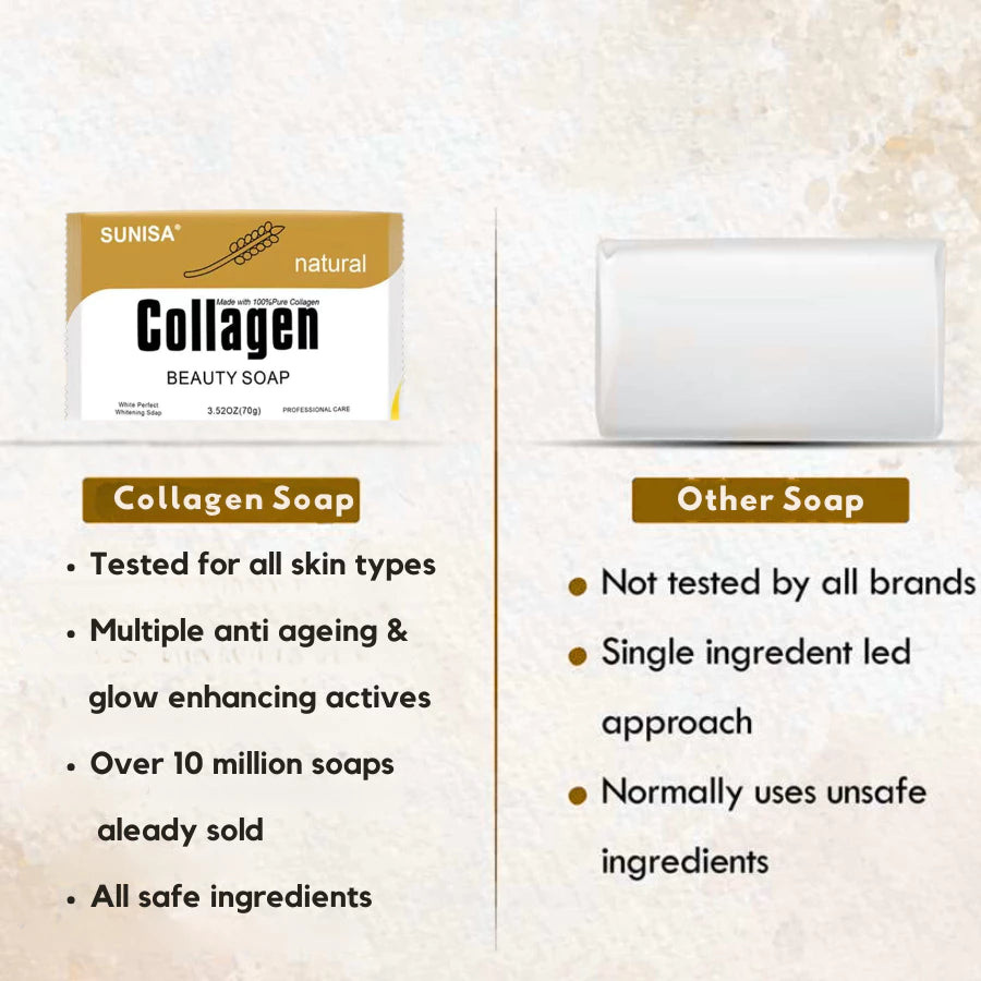 Sunisa Natural Collagen Beauty Soap Cleansing and Whitening Soap 80g
