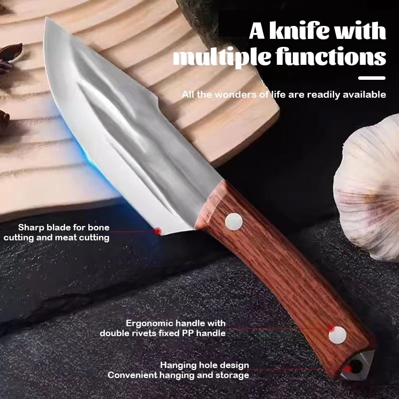 Japanese Knife Professional Boning Knife with Leather Case