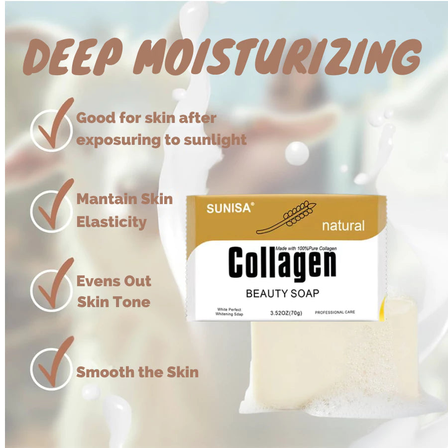 Sunisa Natural Collagen Beauty Soap Cleansing and Whitening Soap 80g