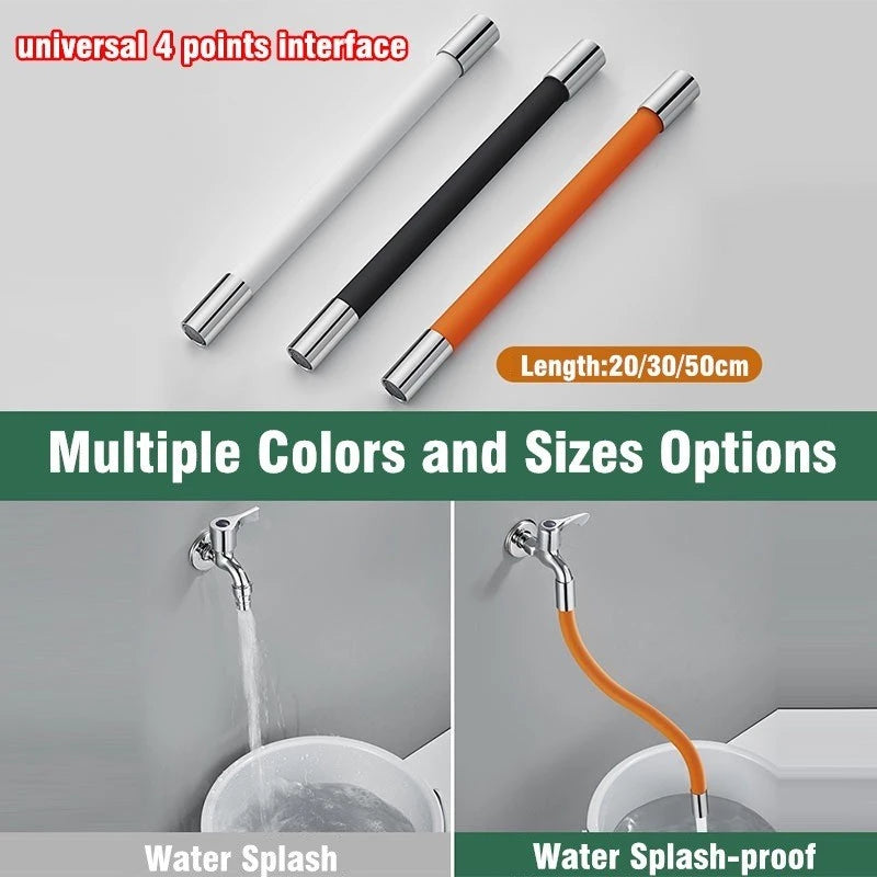 Universal Faucet Extension 360° Free Bend Flexible Hose
