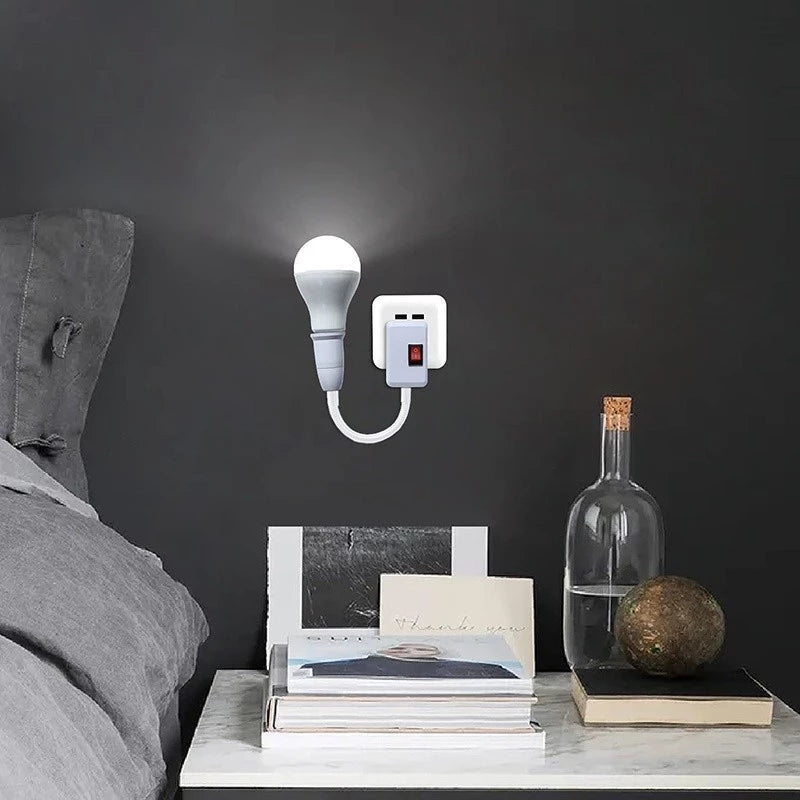 ????Plug-in Flexible Wall Light Socket Adapter