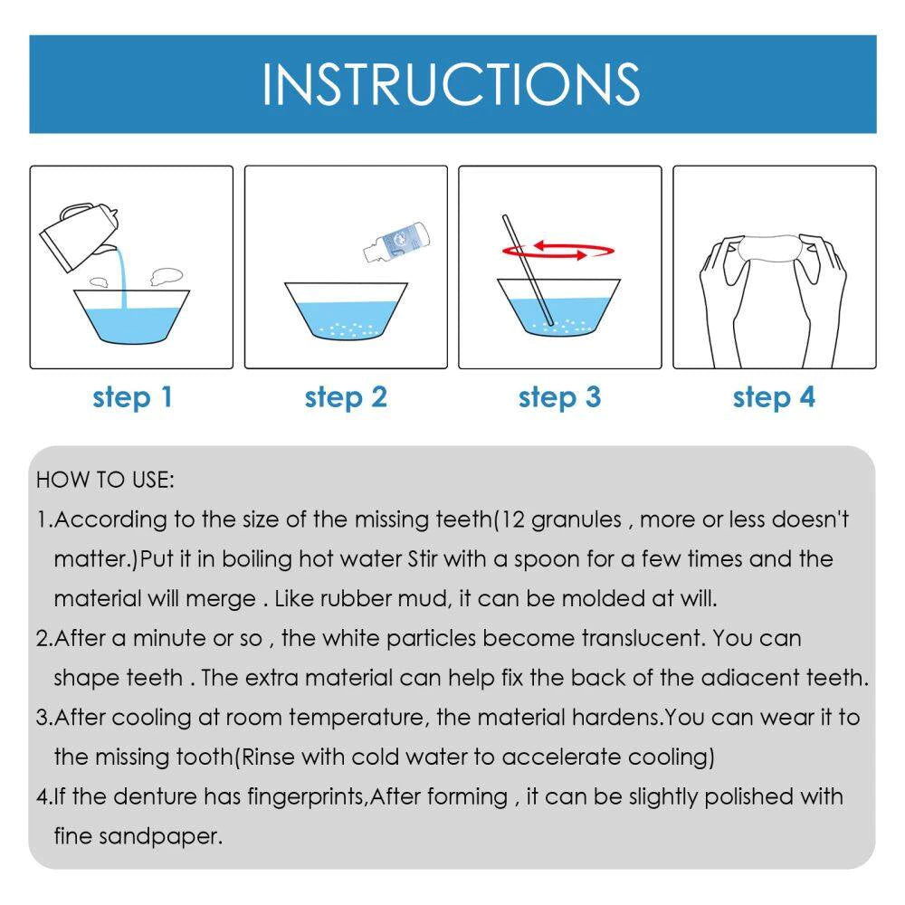 SMS Moldable Denture Gum Temporary Filling Restoration