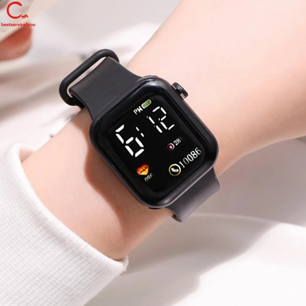 Waterproof Silicone Led Digital Watch Unisex