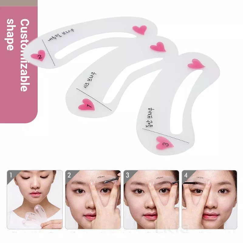 Eyebrow Stamp Stencil Kit One Step Brow Stamp Shaping Kit (Black)