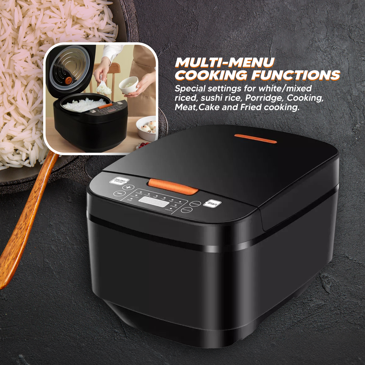[A1-1287] Silver Crest Electric Rice Cooker Multi-Function 5.0L 900w  TK-208