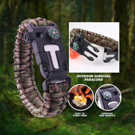 Survival Paracord Bracelet Outdoor Camping Hiking Bracelet