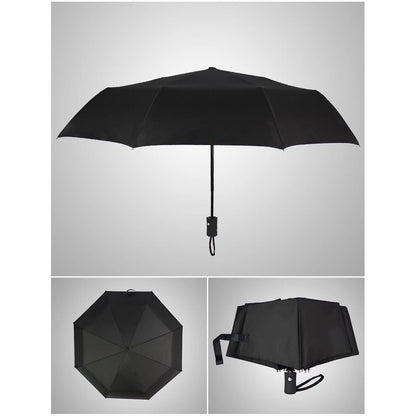 [A1-1329] 8-rib Automatic Plain Umbrella with Button