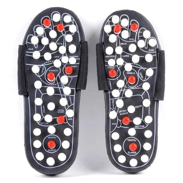 [A1-925] MingLi Foot Reflex Reflexology Care Massage Slippers - Size: 38/39