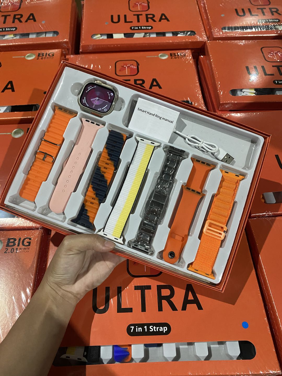 Ultra Watch 7 in 1 Smartwatch with 7 straps