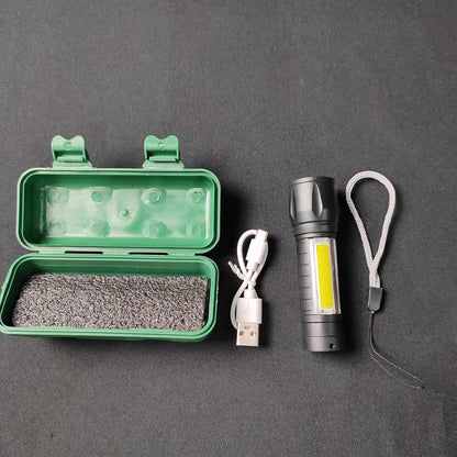 [A2-077] Police Cree Mini LED Flashlight Rechargeable Waterproof USB Charge
