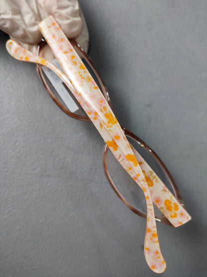 Plastic Frame JINS Floral Brown White (ALCF15S182A203) Eyeglass