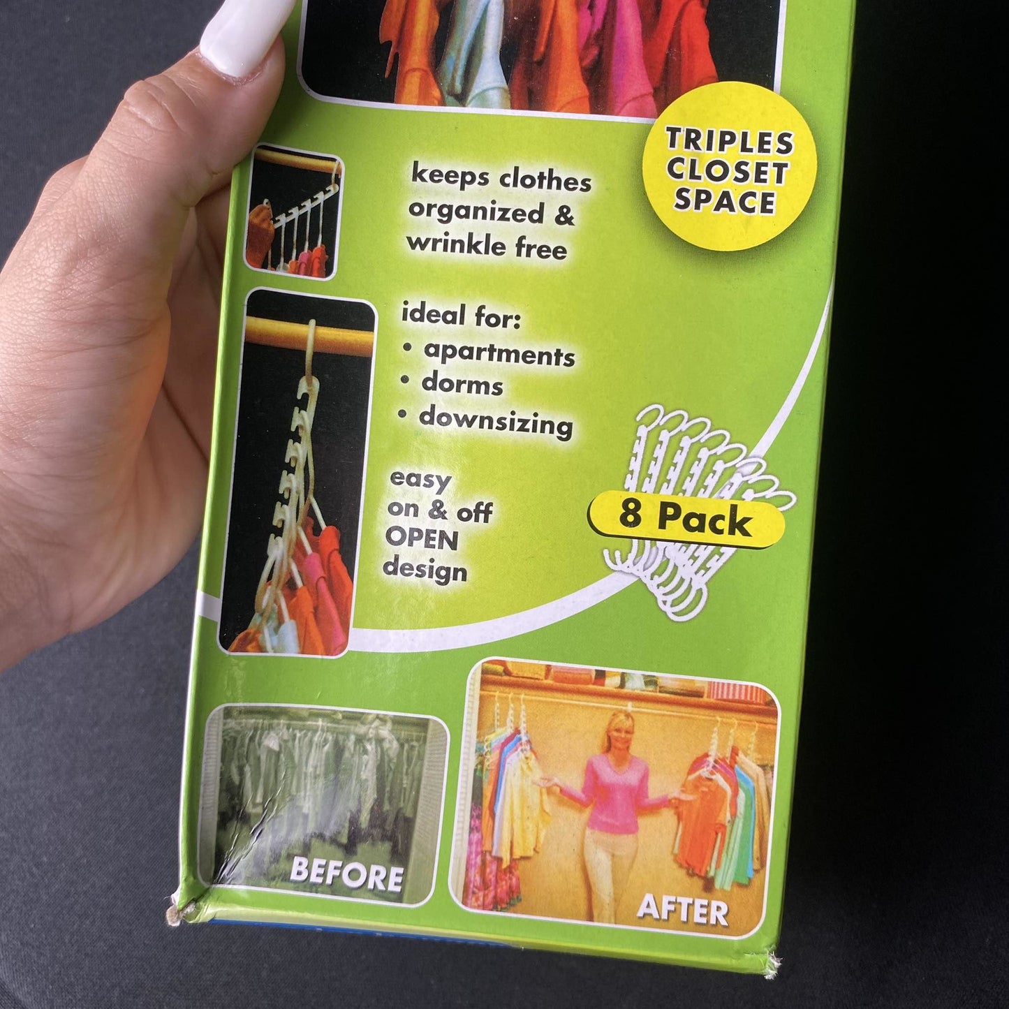 Wonder Hanger Triple Closet Space Pack of 8pcs