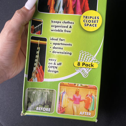 Wonder Hanger Triple Closet Space Pack of 8pcs