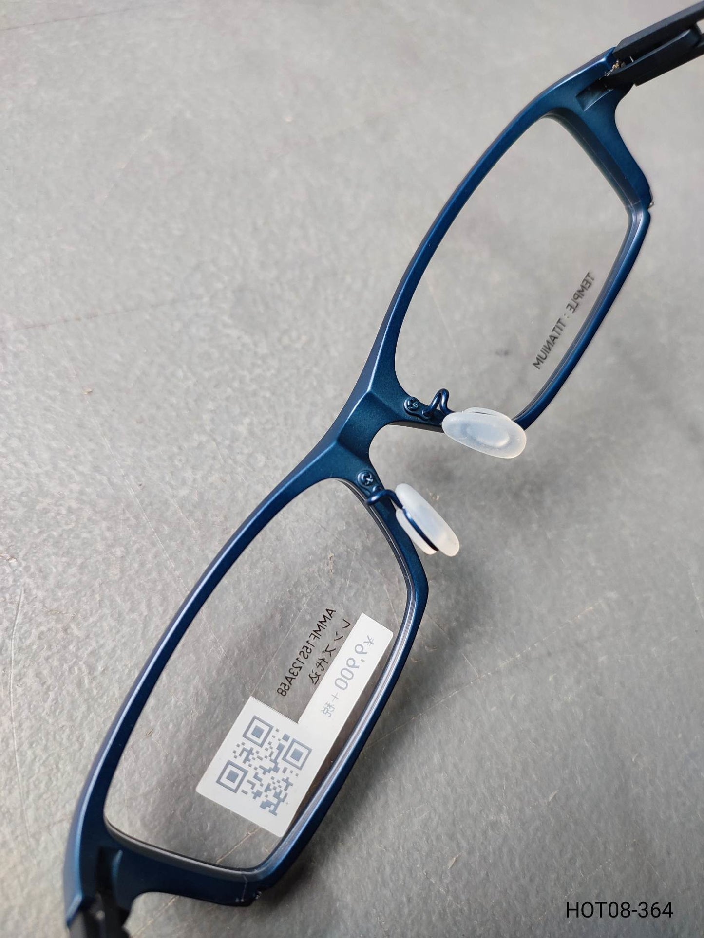 Plastic Frame Eyeglass JINS CLASSIC TEMPLE TITANIUM MATT BLUE (AMMF15S123A